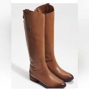 Sam Edelman Penny Leather Knee-High Riding Boots - Whiskey Color 4.5 Medium